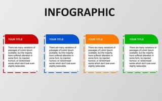 5 Schritt Infografik Elemente mit bunt zum Präsentationen, Plakate und Banner. vektor