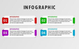 5 Schritt Infografik Elemente mit bunt zum Präsentationen, Plakate und Banner. vektor