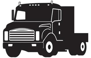 kommersiell skåpbil ikoner uppsättning, enkel lastbil silhuett, leverans ikon vektor