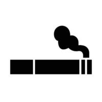 Rauchen Vektor Glyphe Symbol zum persönlich und kommerziell verwenden.