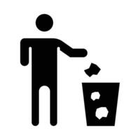 Müll Vektor Glyphe Symbol zum persönlich und kommerziell verwenden.