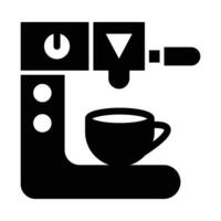kaffe tillverkare maskin vektor glyf ikon för personlig och kommersiell använda sig av.