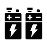 Batterien Vektor Glyphe Symbol zum persönlich und kommerziell verwenden.