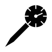 Thermometer Vektor Glyphe Symbol zum persönlich und kommerziell verwenden.