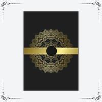 Luxus Gold Mandala verzierten Hintergrund für Hochzeitseinladung vektor