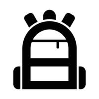 Rucksack Vektor Glyphe Symbol zum persönlich und kommerziell verwenden.