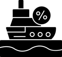 ermäßigt Kreuzfahrt Schiff Vektor Symbol Design