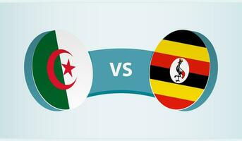 Algerien gegen Uganda, Mannschaft Sport Wettbewerb Konzept. vektor