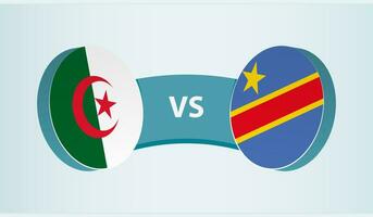 algeriet mot dr Kongo, team sporter konkurrens begrepp. vektor