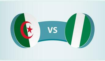 algeriet mot nigeria, team sporter konkurrens begrepp. vektor