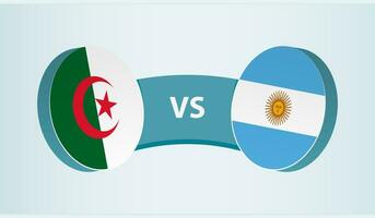Algerien gegen Argentinien, Mannschaft Sport Wettbewerb Konzept. vektor