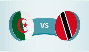 Algerien gegen Trinidad und Tobago, Mannschaft Sport Wettbewerb Konzept. vektor