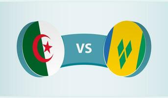 Algerien gegen Heilige Vincent und das Grenadinen, Mannschaft Sport Wettbewerb Konzept. vektor