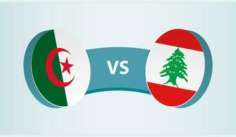 Algerien gegen Libanon, Mannschaft Sport Wettbewerb Konzept. vektor
