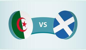algeriet mot Skottland, team sporter konkurrens begrepp. vektor