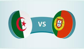 algeriet mot Portugal, team sporter konkurrens begrepp. vektor