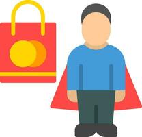 Einkaufen Superheld Vektor Symbol Design