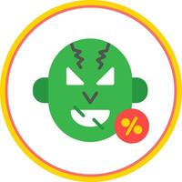 rabatterade zombie vektor ikon design