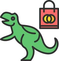 Einkaufen Dinosaurier Vektor Symbol Design