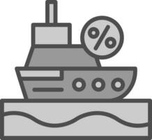 ermäßigt Kreuzfahrt Schiff Vektor Symbol Design