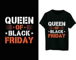 drottning av svart fredag tshirt design vektor