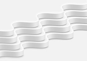 Högt detaljerade abstrakta vita vågor, vektor illustration