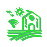 Smart-Farm-Vektor-Symbol vektor