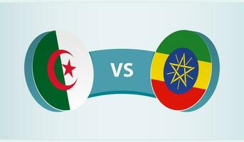 algeriet mot etiopien, team sporter konkurrens begrepp. vektor