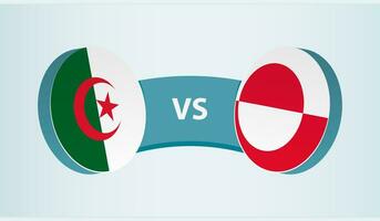 algeriet mot grönland, team sporter konkurrens begrepp. vektor