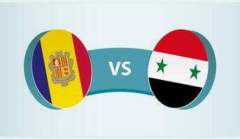 Andorra gegen Syrien, Mannschaft Sport Wettbewerb Konzept. vektor
