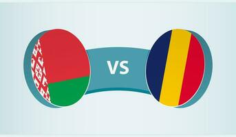 Vitryssland mot Tchad, team sporter konkurrens begrepp. vektor
