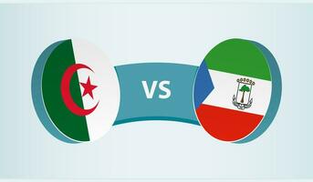 algeriet mot ekvatorial Guinea, team sporter konkurrens begrepp. vektor