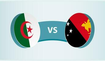algeriet mot papua ny Guinea, team sporter konkurrens begrepp. vektor