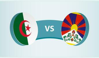 algeriet mot tibet, team sporter konkurrens begrepp. vektor