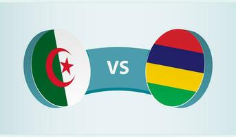 Algerien gegen Mauritius, Mannschaft Sport Wettbewerb Konzept. vektor