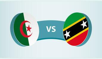 Algerien gegen Heilige Kätzchen und Nevis, Mannschaft Sport Wettbewerb Konzept. vektor