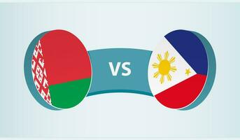 Weißrussland gegen Philippinen, Mannschaft Sport Wettbewerb Konzept. vektor