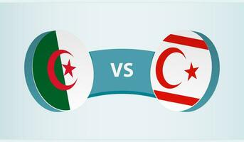 Algerien gegen Nord Zypern, Mannschaft Sport Wettbewerb Konzept. vektor