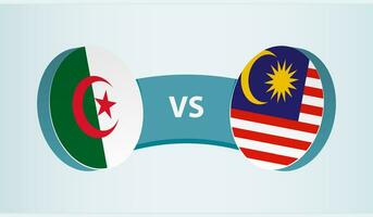 Algerien gegen Malaysia, Mannschaft Sport Wettbewerb Konzept. vektor