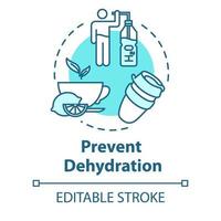 Verhindern Sie Dehydration Konzeptsymbol vektor