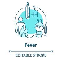 Symbol für das Fieberkonzept vektor