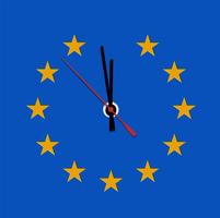 Illustration mit Uhr für BREXIT - Großbritannien verlässt die EU, Vektor
