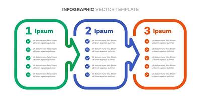 Infografik Vorlage Zeitleiste Prozess 3 Möglichkeit vektor