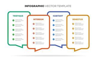 Infografik Vorlage Zeitleiste Prozess 4 Möglichkeit vektor