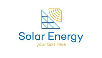 sol- energi logotyp modern linje stil isolerat vektor