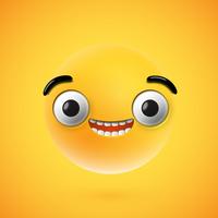 In hohem Grade ausführlicher glücklicher Emoticon, Vektorillustration vektor