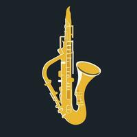 saxofon linje stil vektor