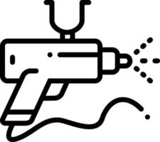 Liniensymbol für Spritzpistole vektor