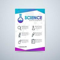 Wissenschaft Infografik. Bericht, Broschüren-Cover-Vorlagenlayout vektor