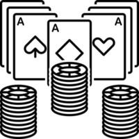 Liniensymbol für Poker vektor